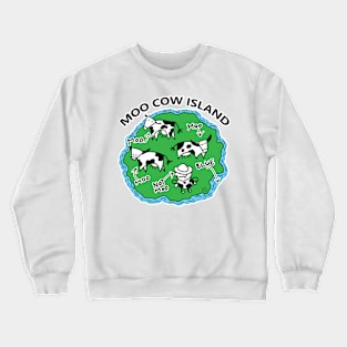 Moo Cow Island Map Crewneck Sweatshirt